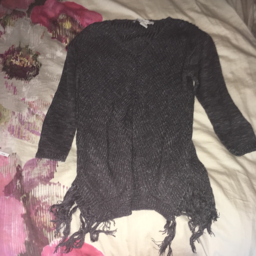 American Rag fringe bottom sweater